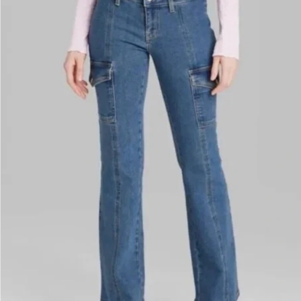 Wild Fable Blue Flare Wide Leg Jeans Size 16 NWT
